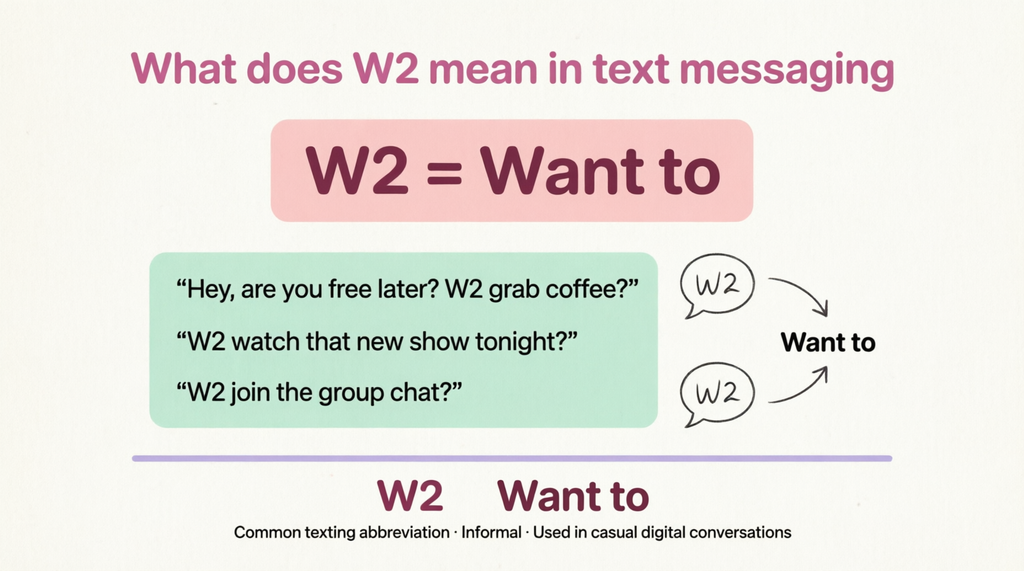 What Does W2 Mean in Text?
