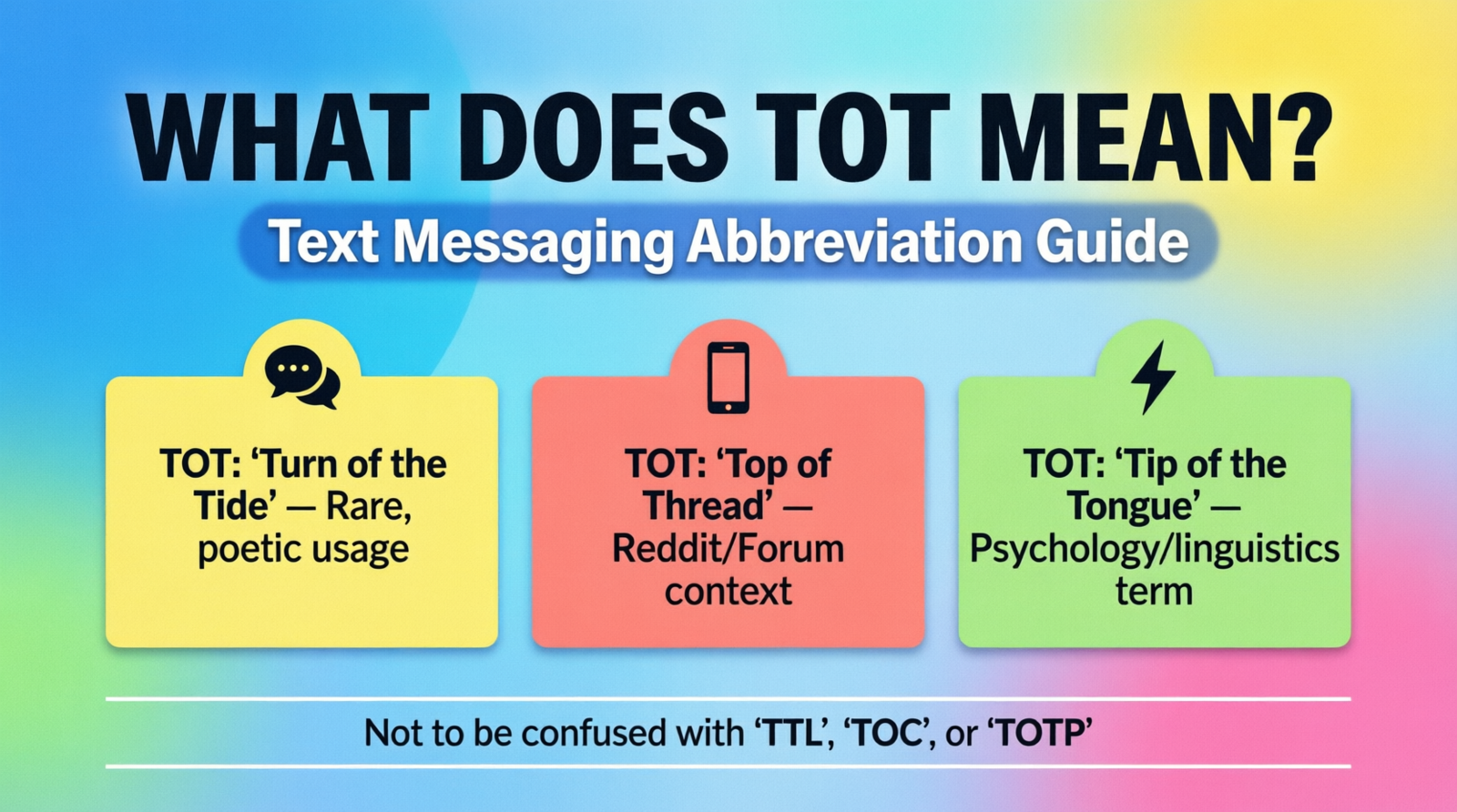 What Does Tot Mean in Text Slang Meaning & Examples